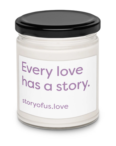 Story of Us scented soy candle